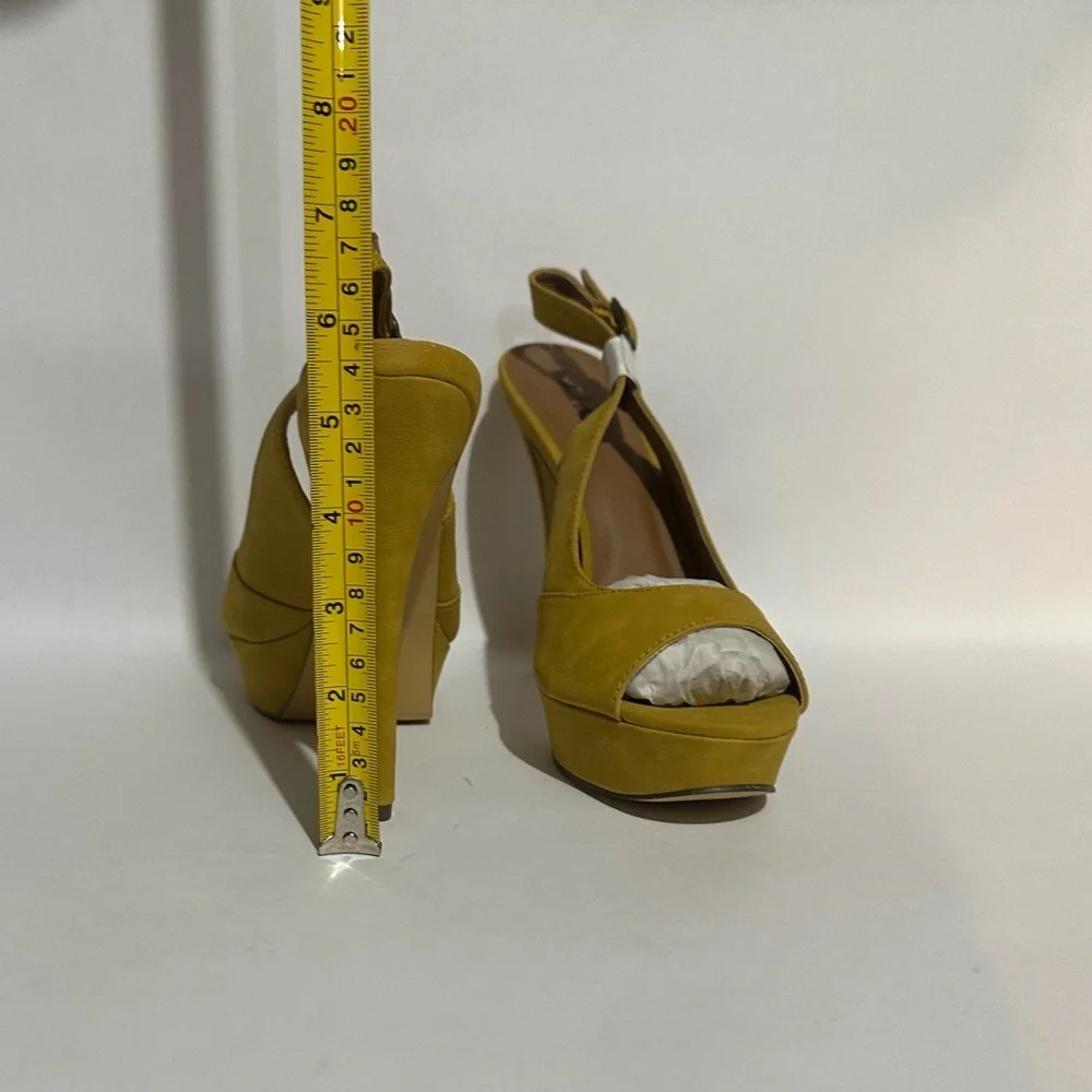 Michael Antonio Yellow Peep-Toe Women's Shoes